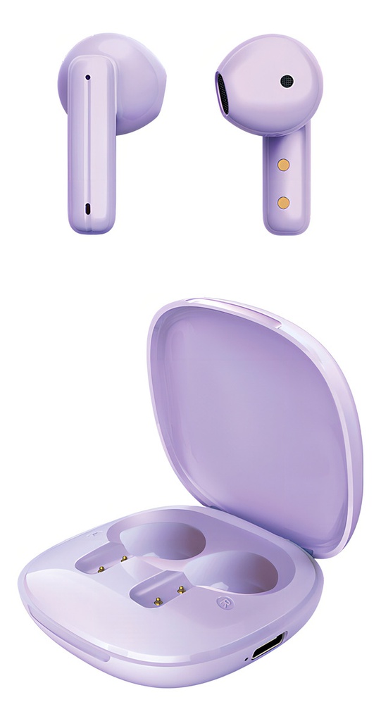 Auriculares Inalambricos Dekkin Flat Bluetooth Violeta
