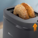 Tostadora Eléctrica Philips 650w 2 Panes 6 Niveles Negro