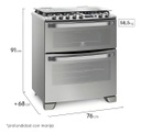 Cocina Electrolux 76dxr Doble Horno Acero Inoxidable Visor