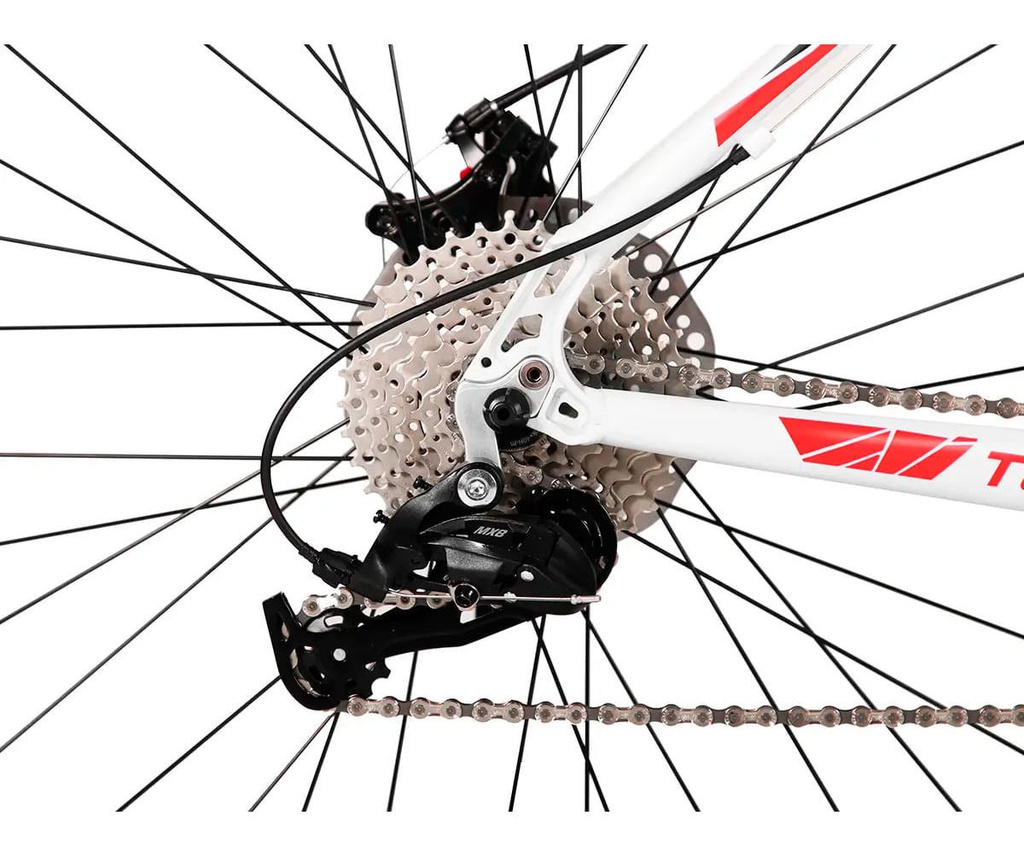 BICICLETA TOPMEGA THOR LITE R29 24V BLANCO/NEGRO/ROJO "M"