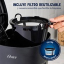 Cafetera De Filtro Oster Dcs121b 12 Tazas Negra Negro