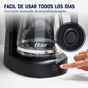 Cafetera De Filtro Oster Dcs121b 12 Tazas Negra Negro