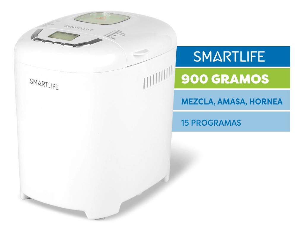 Fabrica De Pan Smartlife Sl-bm1349 Digital Blanca 15 Program Blanco