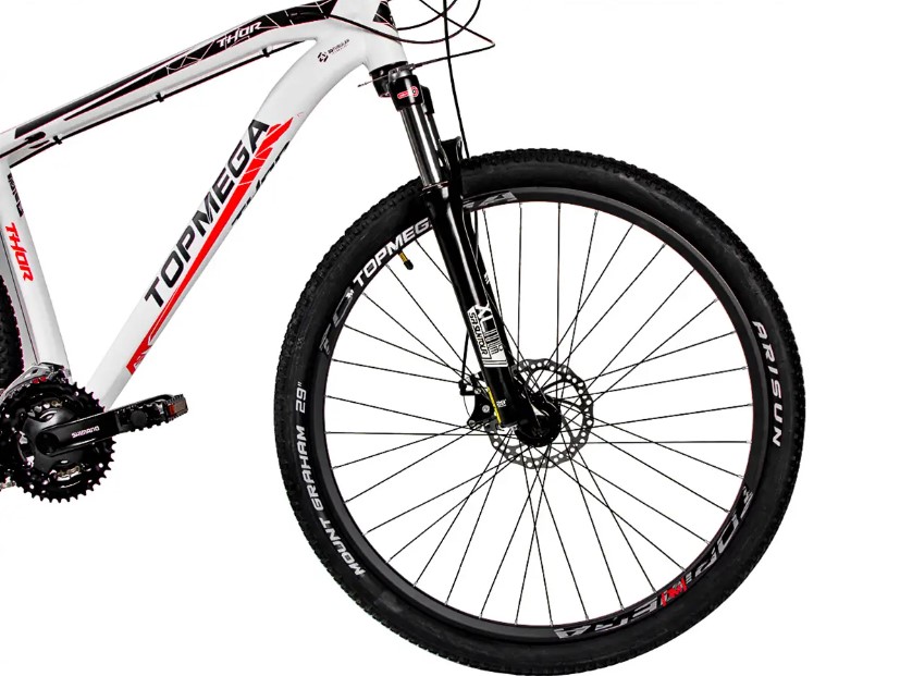BICICLETA TOPMEGA THOR MTB  R29 24V BLANCO/NEGRO/ROJO L 1006075