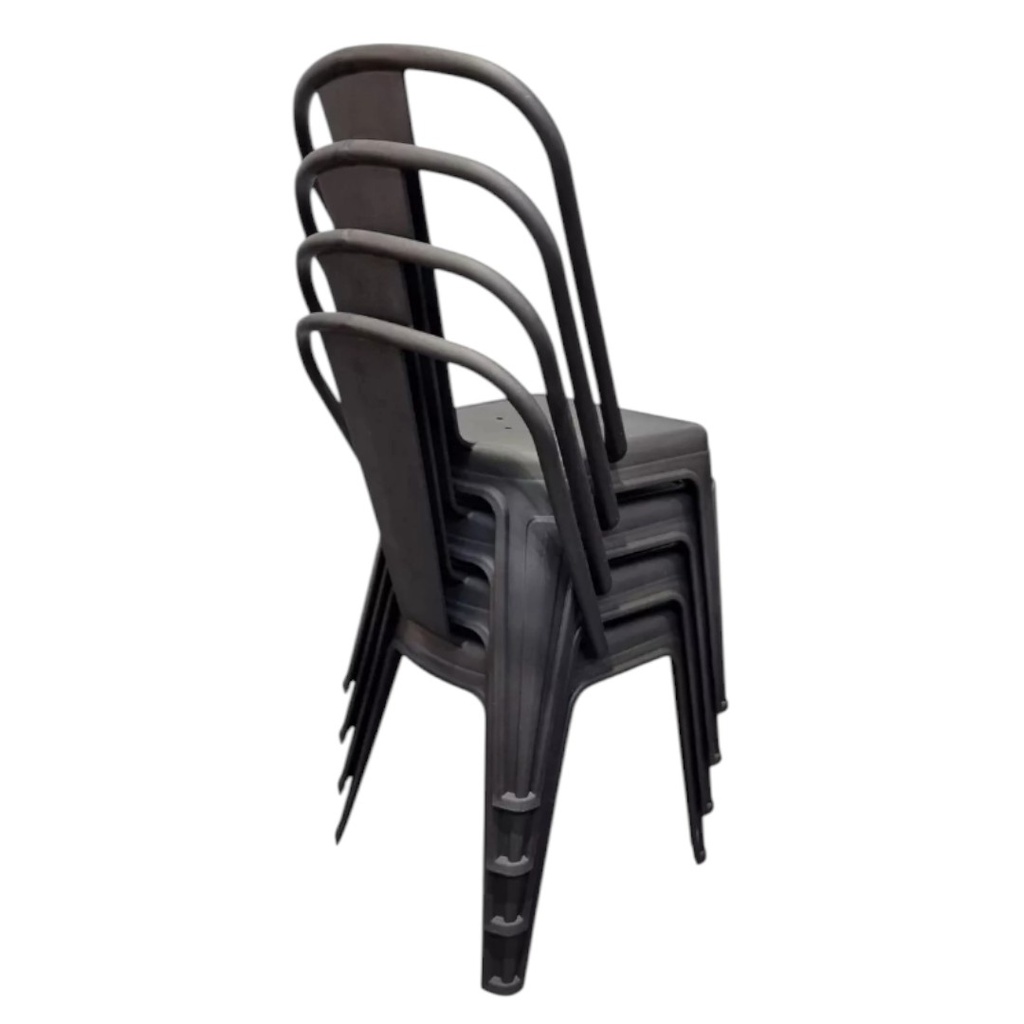 SILLA TOLIX POLIPROPILENO NEGRA