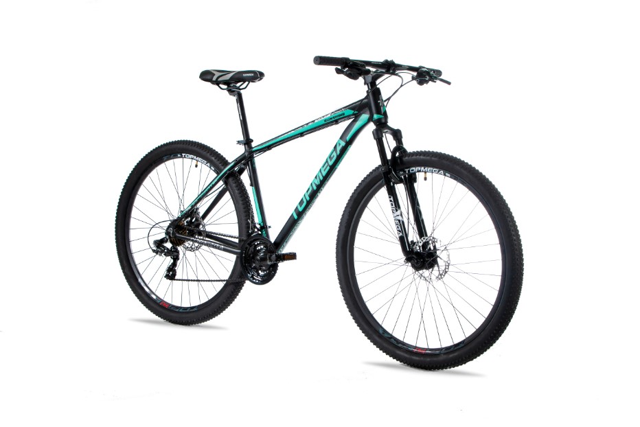 BICICLETA TOPMEGA SUNSHINE R29 21V NEGRO/CELESTE &quot;M&quot;