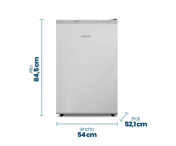 HELADERA BAJO MESADA PHILCO PHBM0132P2 132L  PLATA