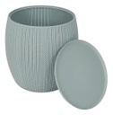 Set Mesa Ratona 2 Puff Keter Cozy Urban Grey Misty Blue Capuccino-azul