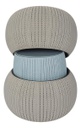 Set Mesa Ratona 2 Puff Keter Cozy Urban Grey Misty Blue Capuccino-azul