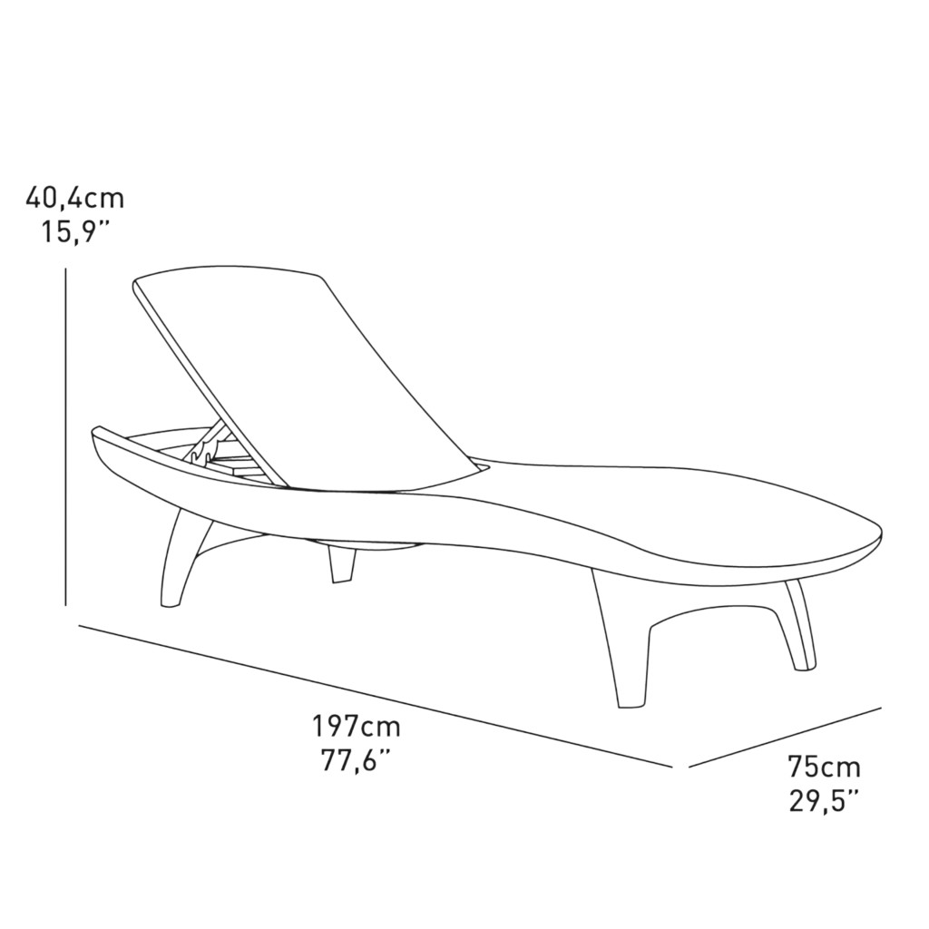 SET 2 REPOSERAS KETER PACIFIC MARRON