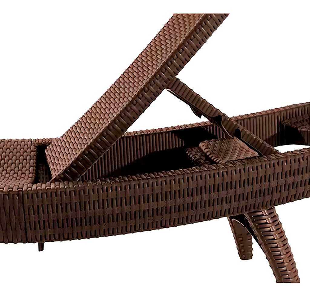 Set 2 Reposeras Camastro Keter Pacific 4 Posiciones Marrón Marrón