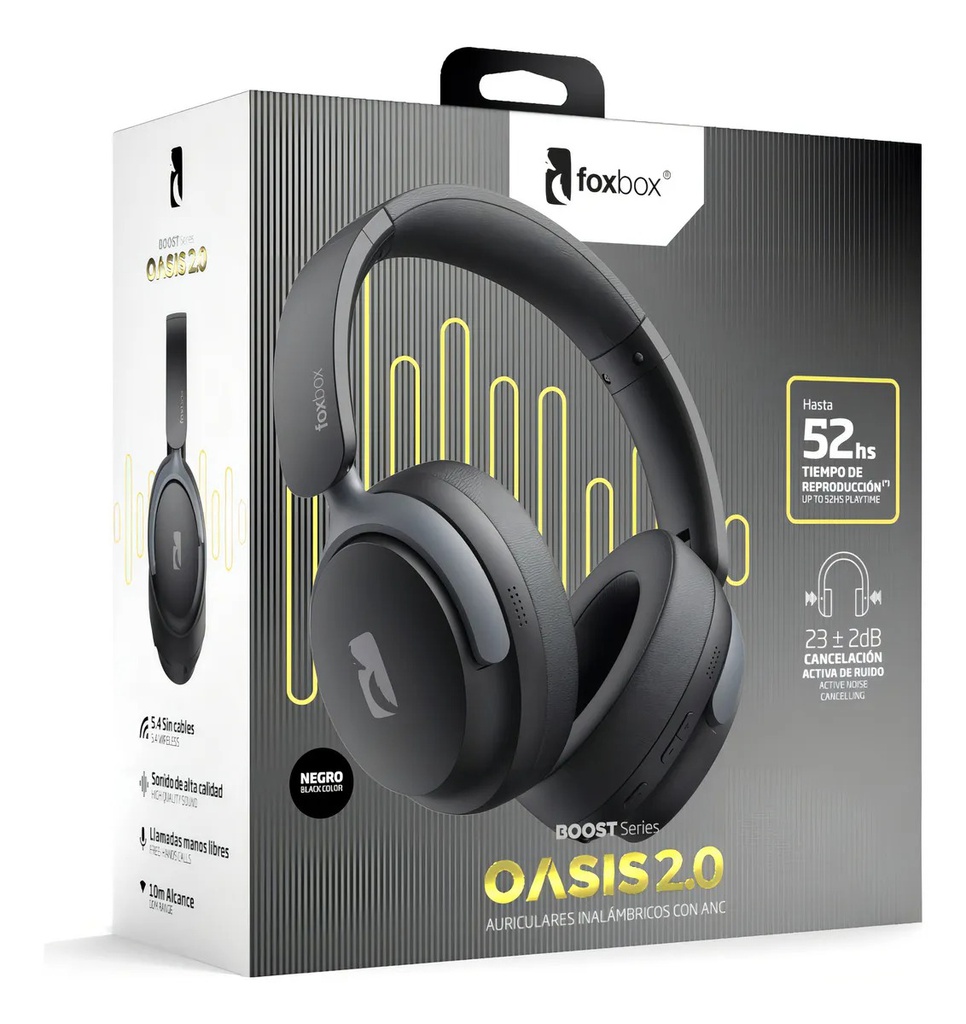 AURICULAR INALAMBRICO FOXBOX BOOST OASIS 2.0 NEGRO