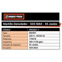 MARTILLO DEMOLEDOR DOWEN PAGIO 9993931.1 45J 1700W DP
