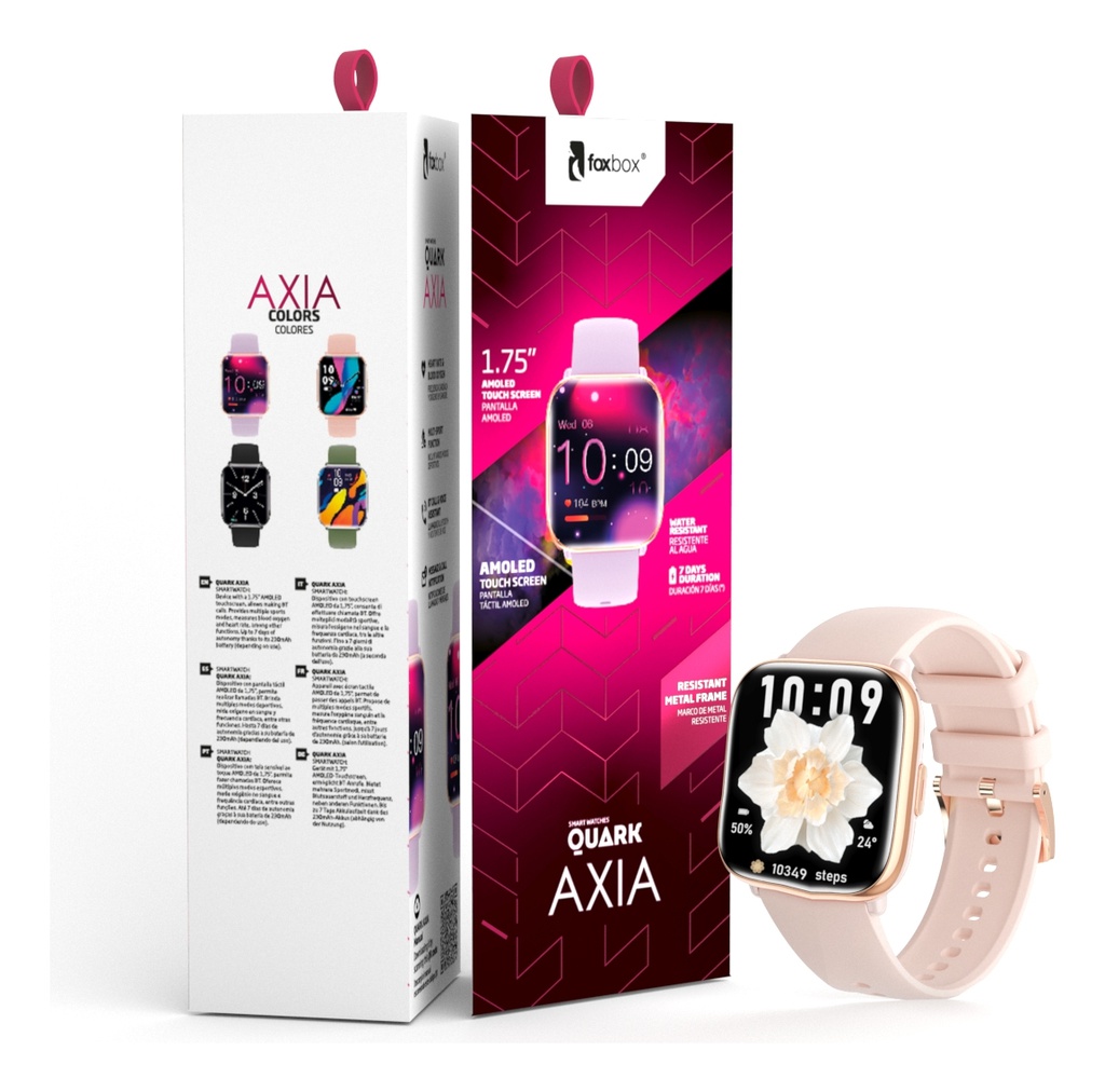 Reloj Smartwatch Foxbox Axia Caja Negro Malla Negro