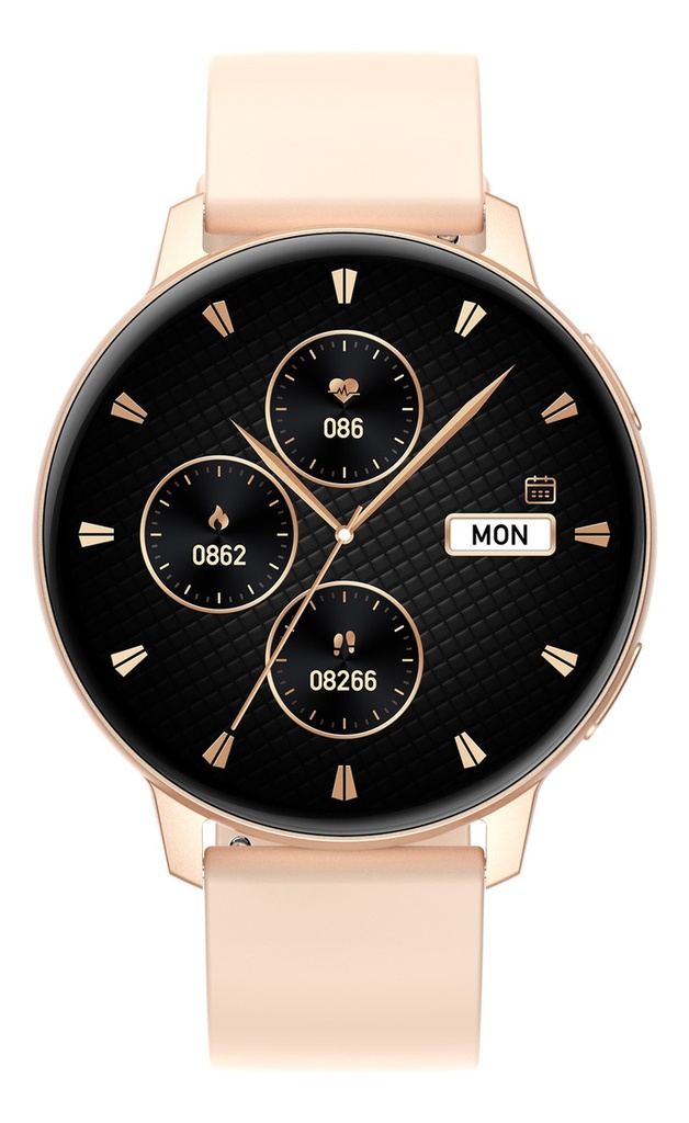 Reloj Smartwatch Foxbox Neon 3.0 Caja Dorado Malla Rosa