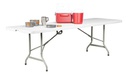 Mesa Plegable Just Home Collection Hy-z244a 244cm Blanco