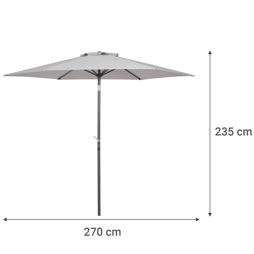 SOMBRILLA JUST HOME COLLECTION HDP-275 GRIS 270CM