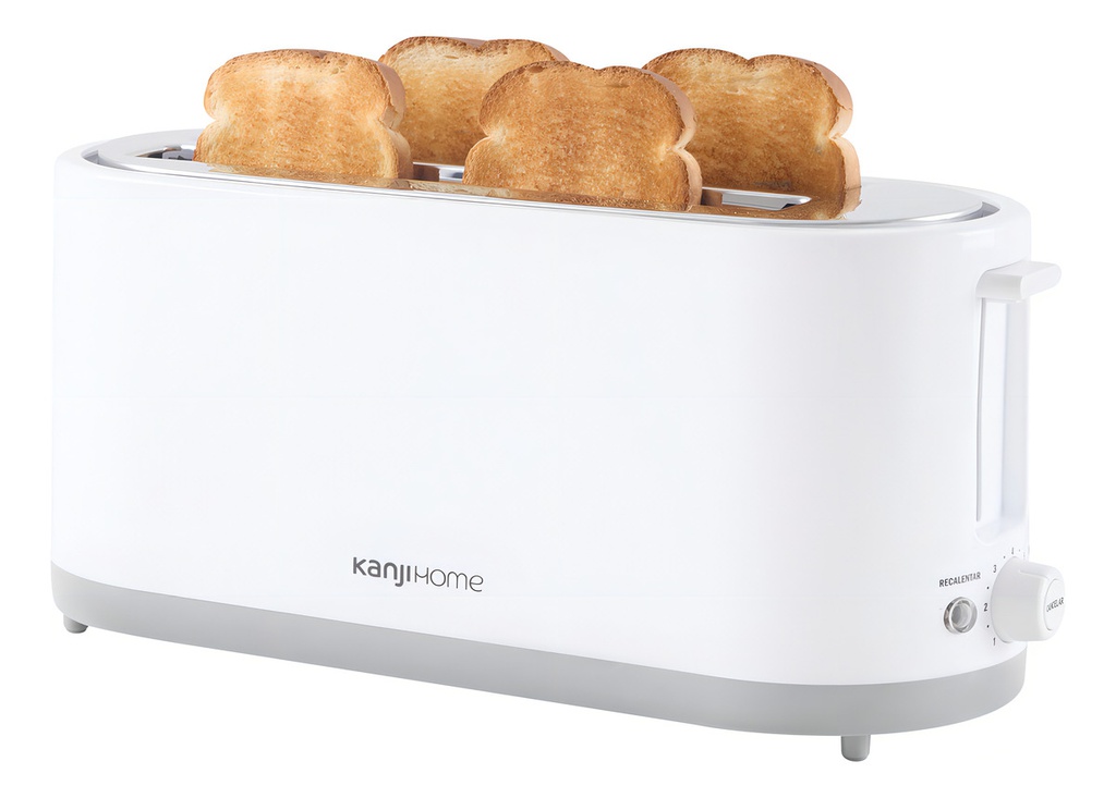 Tostadora Kanjihome Kjh-tm1400-05 1400w 4 Panes 7 Niv Blanca Blanco