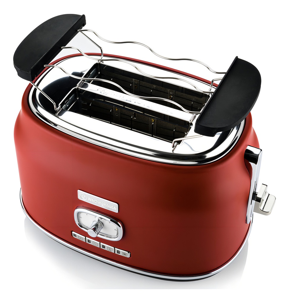 Tostadora Westinghouse Tm800-01 Retro 2 Ranuras Roja Rojo