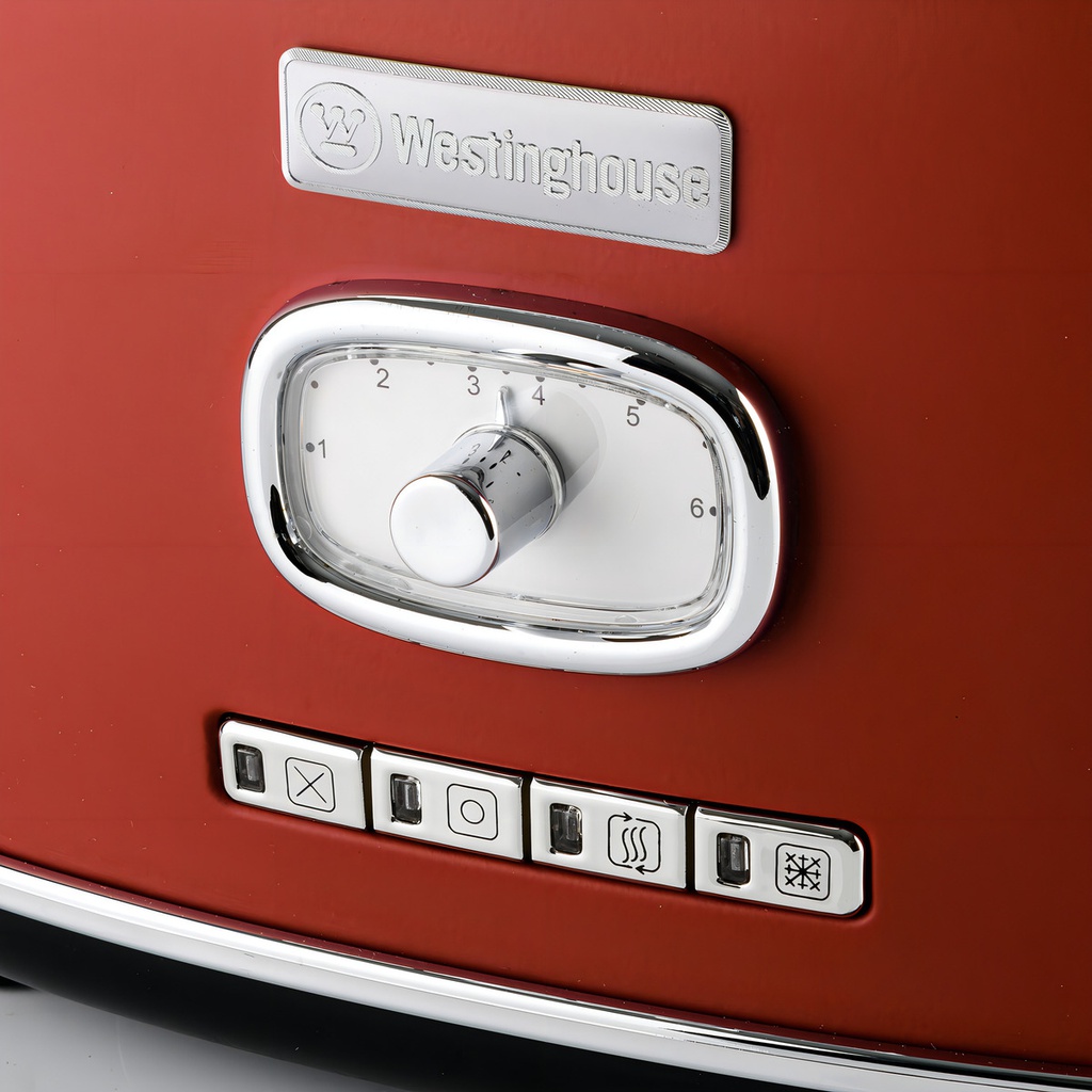 Tostadora Westinghouse Tm800-01 Retro 2 Ranuras Roja Rojo