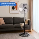 Ventilador Kanjihome 18 De Pie Kjh-fh1311  90w 3 Aspas Metal 45.72 Cm 50 Gris Azul