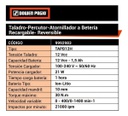 Taladro Percutor Inalámbrico 10mm Dowen Pagio Con Maletin Naranja 50/60