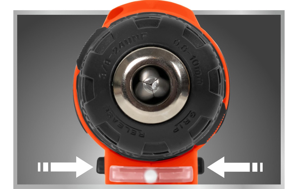 Taladro Percutor Inalámbrico 10mm Dowen Pagio Con Maletin Naranja 50/60