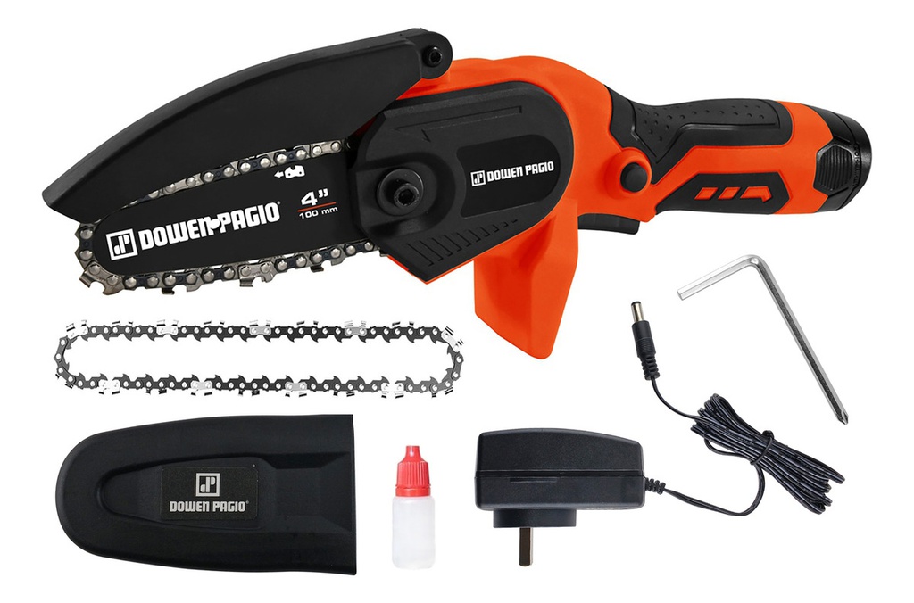 Mini Motosierra A Bateria Dowen Pagio Profesional 12v Naranja