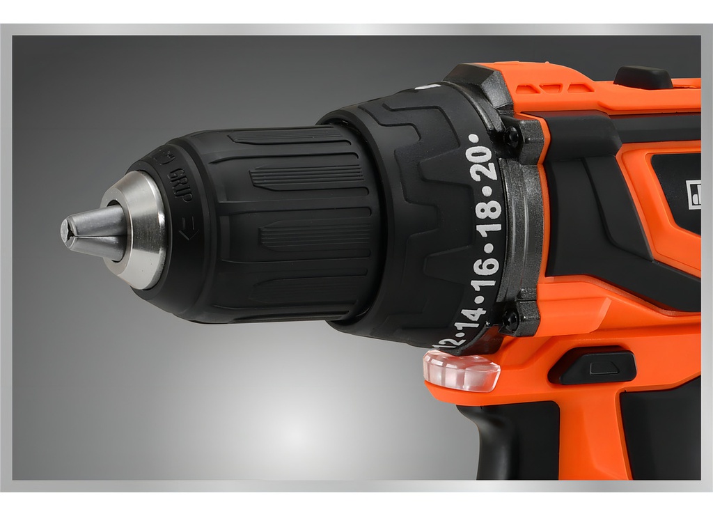 Taladro Atornillador Bateria 13mm 18v Dowen Pagio 9993120 Naranja 50 Hz