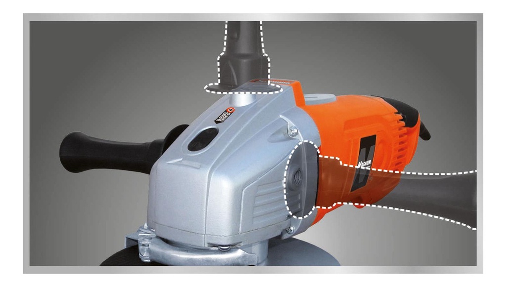 Amoladora Angular Dowen Pagio 230mm 2300w Magnum Naranja 50 Hz