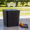 Mesa Ratona Capri F433001 Gardenlife Rattan Negra Negro