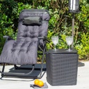 Mesa Ratona Capri F433001 Gardenlife Rattan Negra Negro