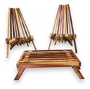 Set Jardin 2 Sillas + Mesa Matera Holz Mix Madera Plegables