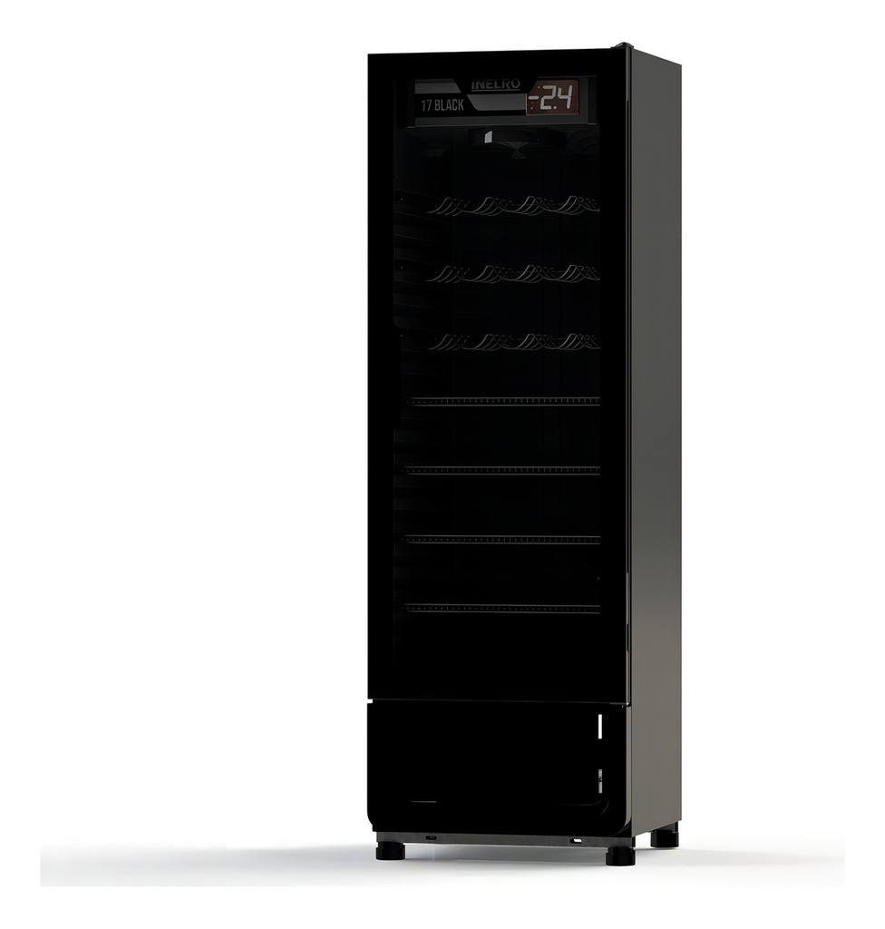 Heladera Exhibidora Vertical Inelro Mt17 Ng Black 428lts Negro