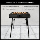 Parrilla Eléctrica Criollo Kanji De 2000w Con 6 Temperaturas Negro