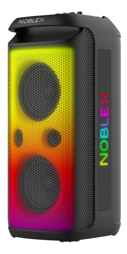 Torre De Sonido Noblex Mnx1600 5200w Karaoke Doble Woofer Negro