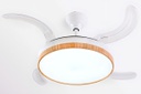 Ventilador De Techo Star Trak Stvt42-ba Retractil Bambú 1.1 M Madera Transparente Acrlico 4