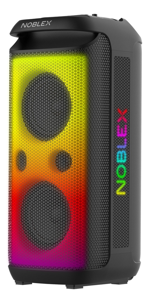 Torre De Sonido Noblex Mnx1800 9800w Karaoke Doble Woofer Negro