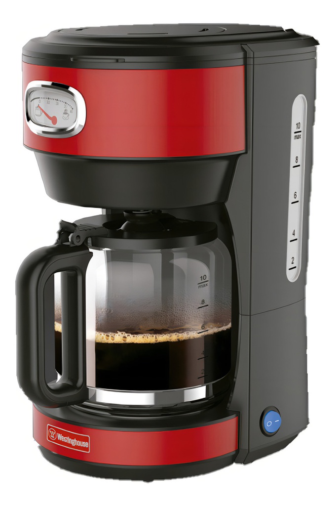 Cafetera De Filtro Westinghouse Rojo Retro 1.25 Lts 1000w - Rojo