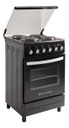 Cocina Eléctrica Kanji Kjh-ekb001v 50cm 4 Anafes Grill Negro - Negro