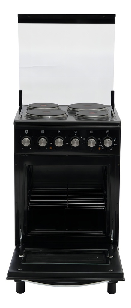 Cocina Eléctrica Kanji Kjh-ekb001v 50cm 4 Anafes Grill Negro - Negro