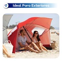 Sombrilla Carpa Reforzada Waggs Somb04 Bolso Roja - Rojo - Liso