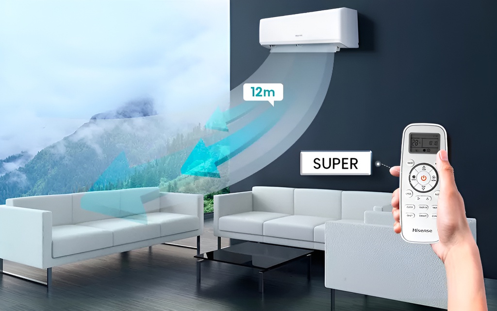 Aire Acondicionado Hisense Split 3400w F/c As12hr4svrkg03p - Blanco