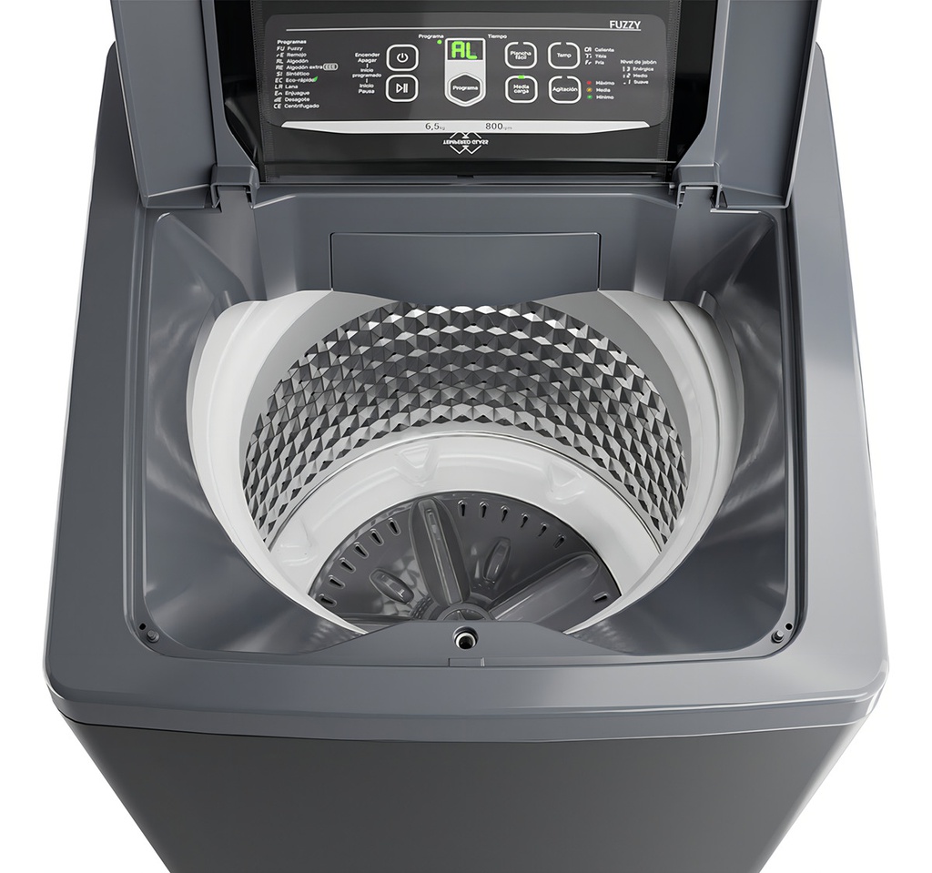 Lavarropas 6,5 Kg Gris Drean Concept Neo Fuzzy 658 G Color Acero Inox