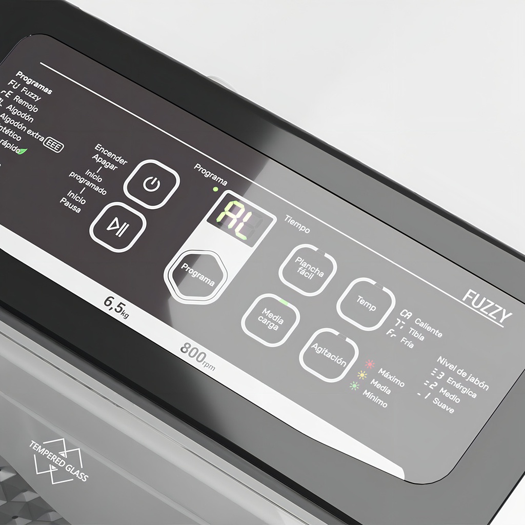 Lavarropas 6,5 Kg Gris Drean Concept Neo Fuzzy 658 G Color Acero Inox