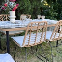 Silla Panuta X4 Tribeca Xds109/be Ratan Sintetico Natural - Natural