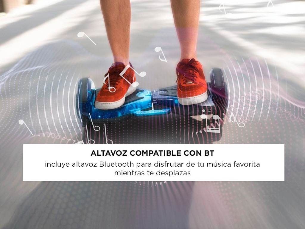 Hoverboard Patineta Eléctrica Gadnic Bluetooth Azul Hover2az - Azul