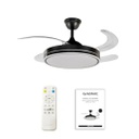 VENTILADOR DE TECHO GADNIC VENTLUZ02 RETRACTIL 4 ASPAS NEGRO