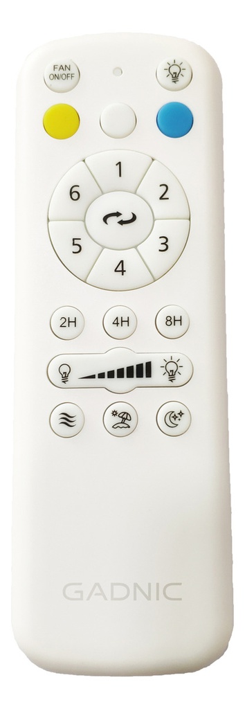 Ventilador De Techo Lumifan Gadnic 4 Aspas Retractiles Luz - 48 Cm - Negro - Transparente - Abs - 4