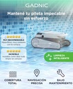 Robot Barre Fondo Gadnic Automático Inalámbrico Recargable - Blanco